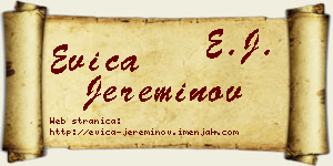 Evica Jereminov vizit kartica